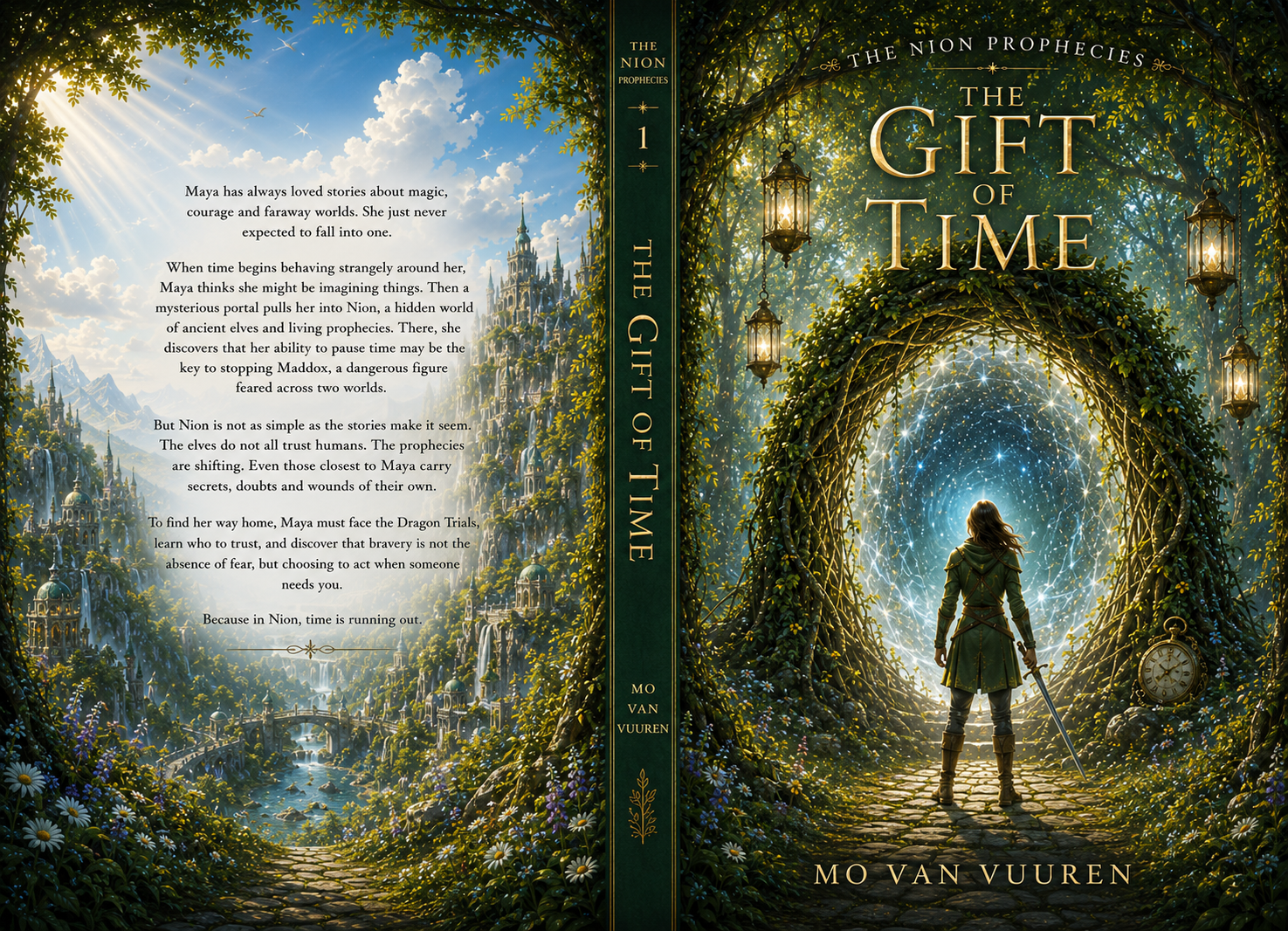 Paperback cover for Nion Prophecies: The Gift of Time